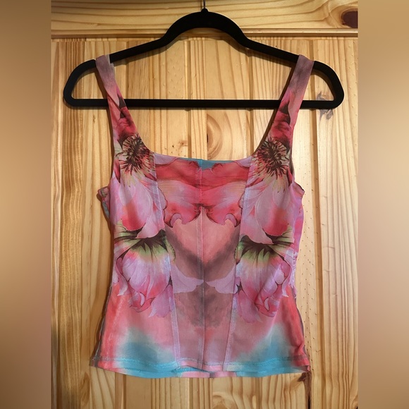 AFRM Cort Crop top in Coral Daffodil, size XS - Picture 6 of 6